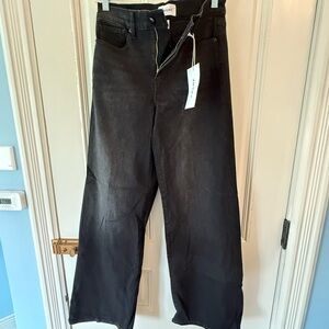 Frame Denim Women's Le Slim Palazzo Black Jeans